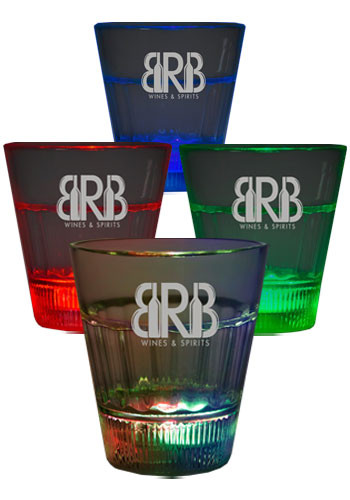 2 oz. Rainbow Light-Up LED Glow Shot Glasses